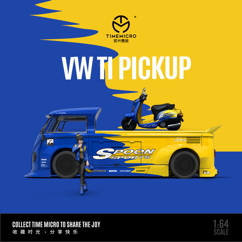 [TIME MICRO x MOREART] 1:64 VW T1 Pickup Figurine Set - Spoon Livery