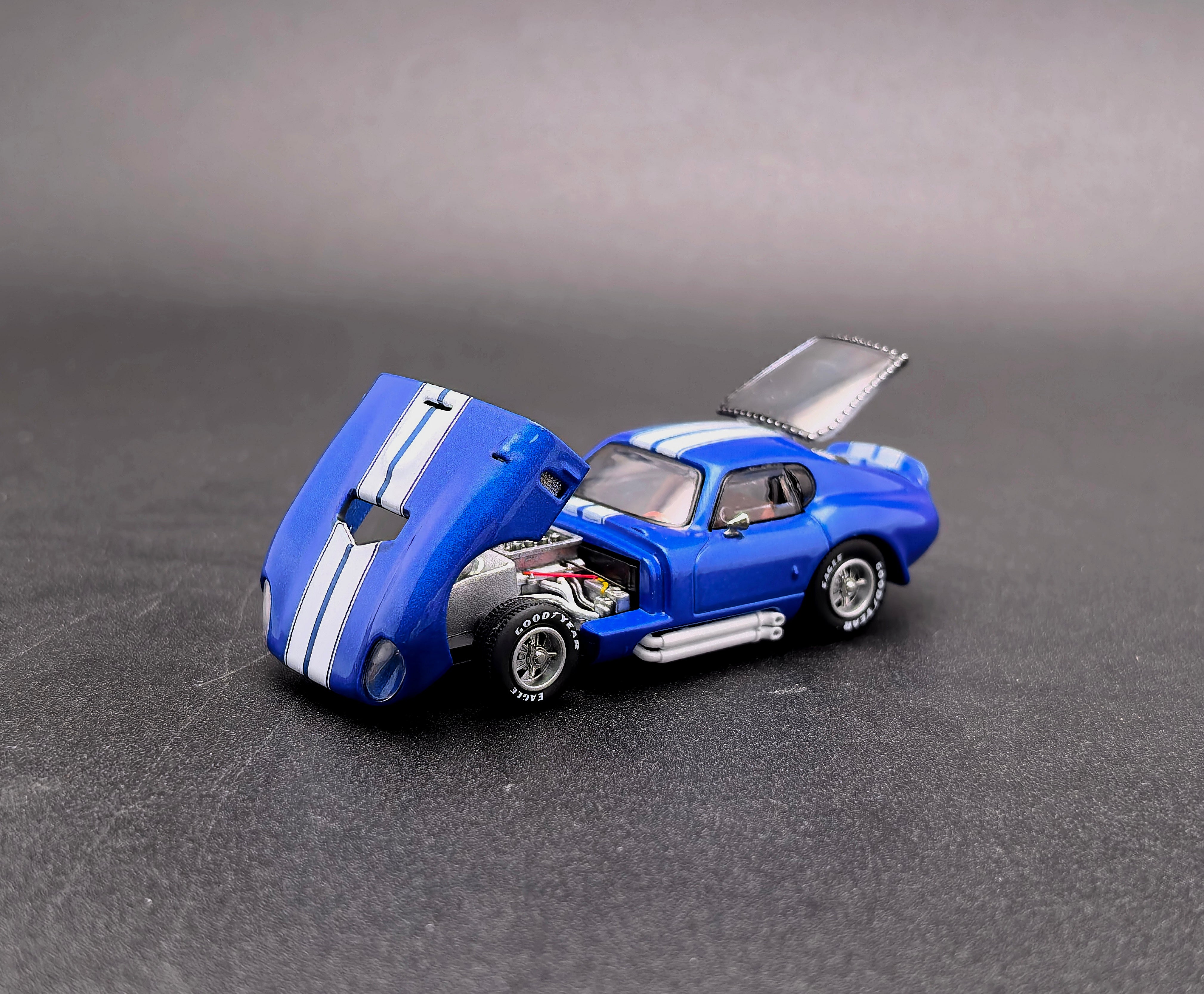 [FINE WORKS64] 1:64 Shelby Daytona Blue Strips