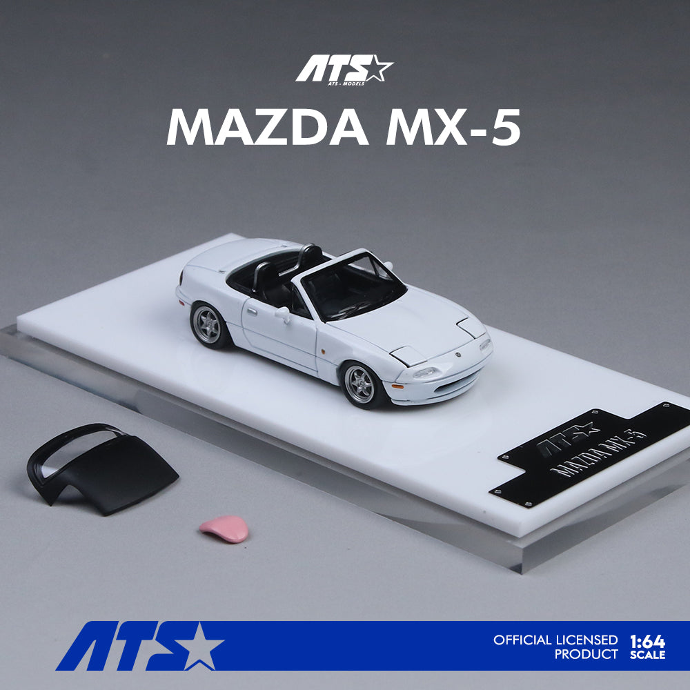 [ATS CAR MODEL] 1:64 Mazda MX-5 White