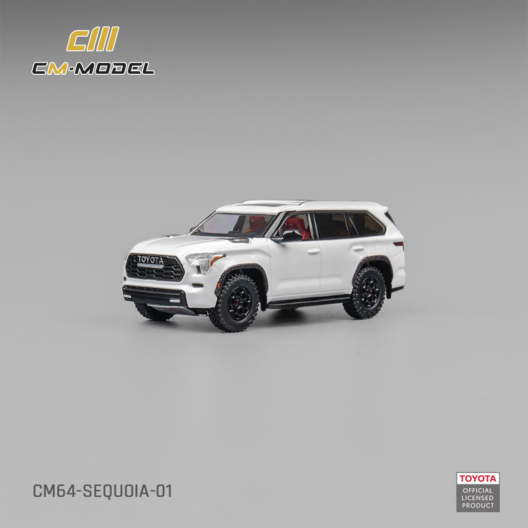 [CM MODEL] 1:64 Toyota Sequoia Pearl White