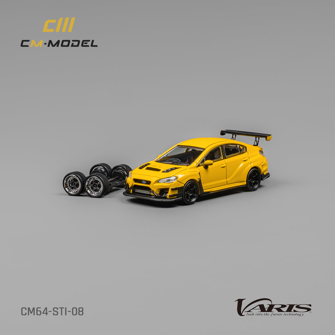 [CM MODEL] 1:64 Subaru STI Varis Widebody 1.0 Yellow