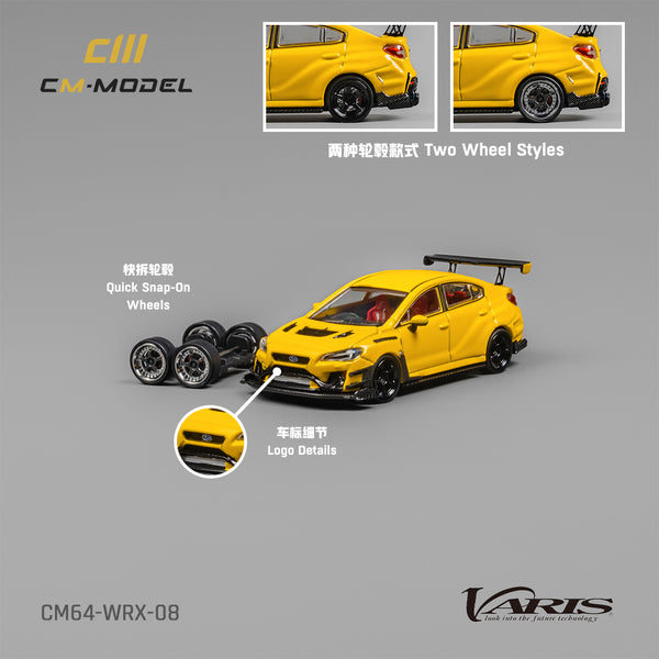 [CM MODEL] 1:64 Subaru WRX Varis Widebody 2.0 Yellow