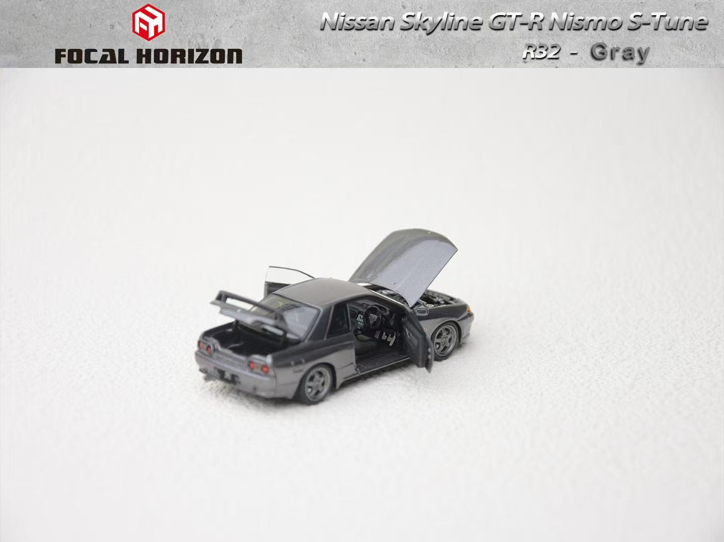 [FOCAL HORIZON] 1:64 Nissan Skyline GT-R R32 Nismo S-Tune Gun Grey
