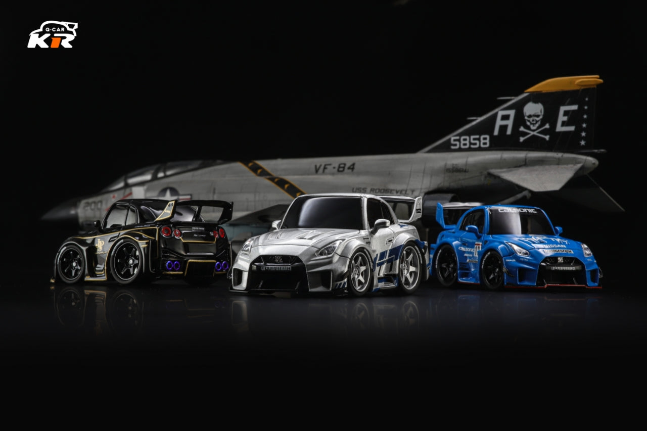 [KR] 1:64 Nissan GT-R R35 Egg Q Car Silver Jada