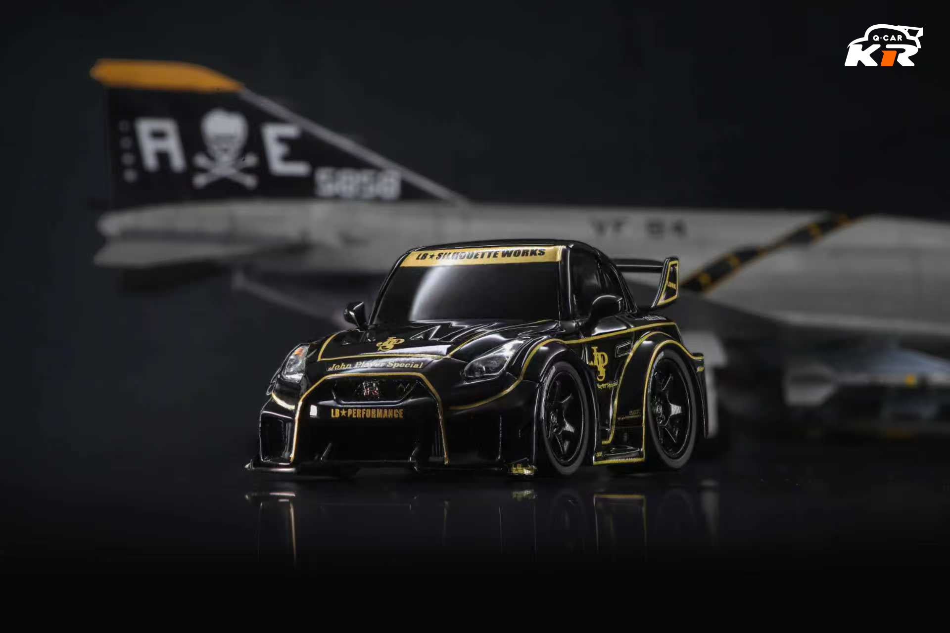 [KR] 1:64 Nissan GT-R R35 Egg Q Car Black John Player Special