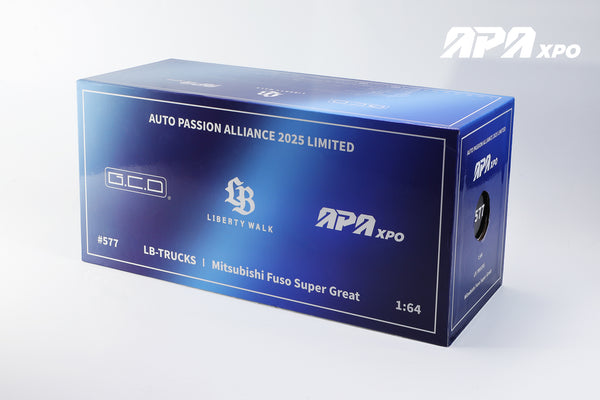 [GCD] 1:64 LB-Trucks Mitsubishi Fuso Chrome Blue [2025 FOSHAN APA XPO Limited Edition]