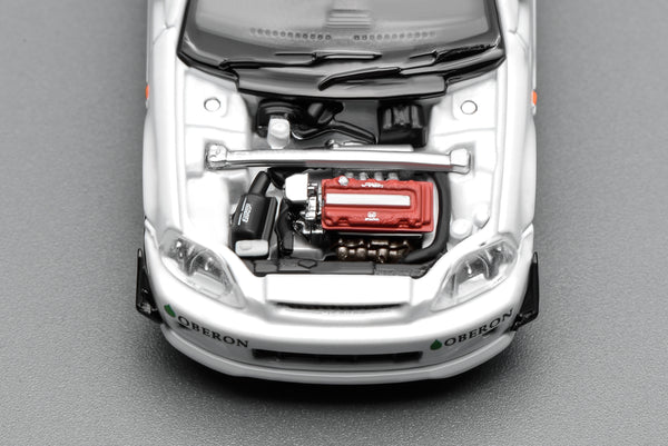 [MOTORHELIX] 1:64 Honda Civic Type R (EK9) J‘s Racing Livery White