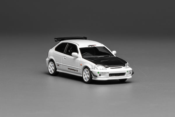 [MOTORHELIX] 1:64 Honda Civic Type R (EK9) J‘s Racing Livery White