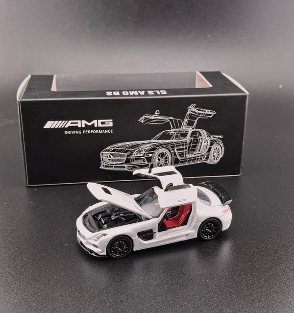[FINE WORKS64] 1:64 Benz SLS AMG BS Pearl White