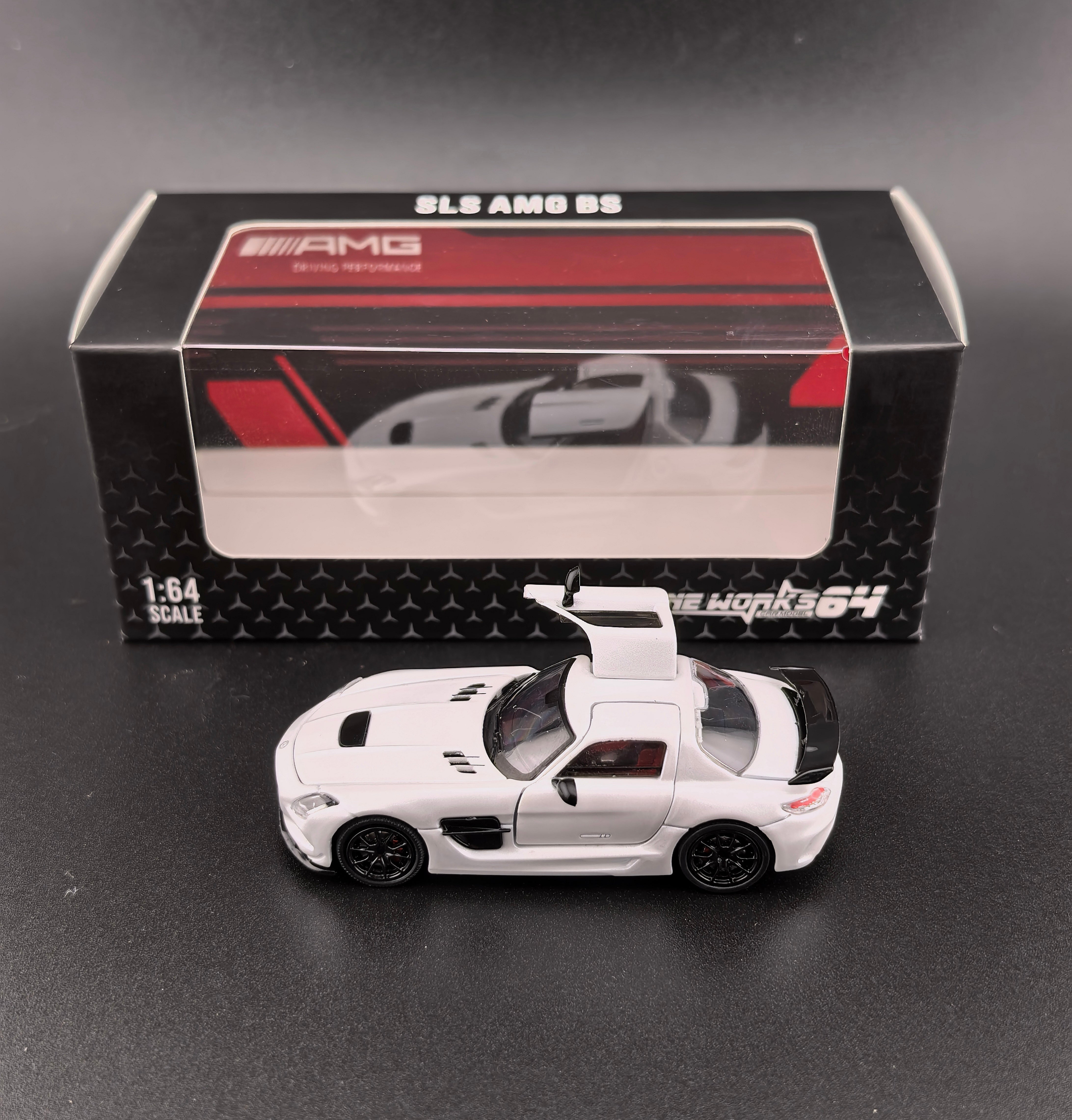 [FINE WORKS64] 1:64 Benz SLS AMG BS Pearl White