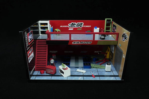 [MOTORHELIX] 1:64 Mugen Theme Garage Diorama