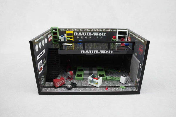[MOTORHELIX] 1:64 RWB Theme Garage Diorama - Black