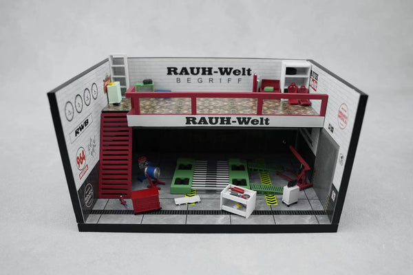 [MOTORHELIX] 1:64 RWB Theme Garage Diorama - White