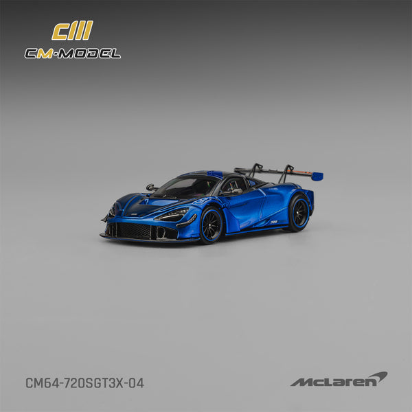 [CM MODEL] 1:64 Mclaren 720SGT3X Aurora Blue