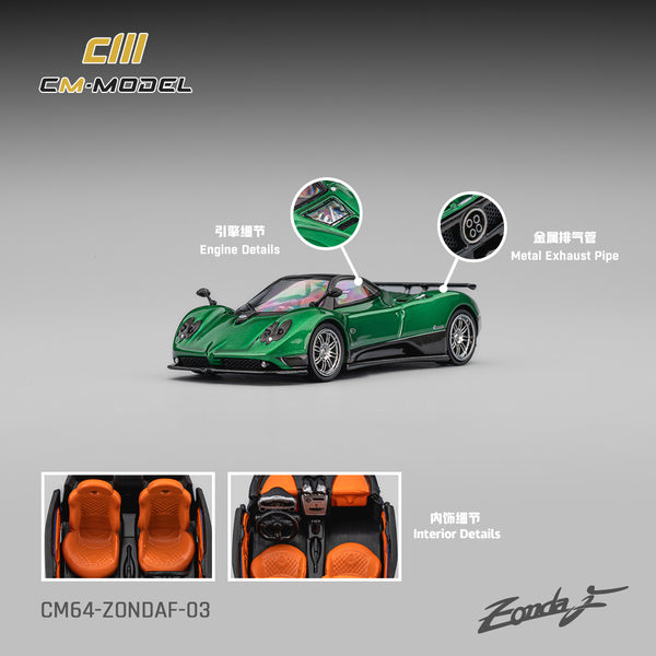 [CM MODEL] 1:64 Pagani Zonda F Metallic Emerald Green