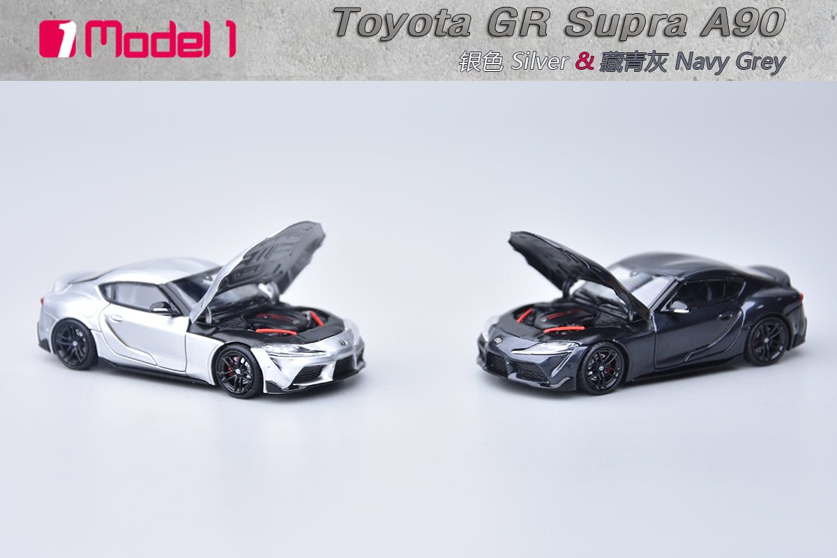 [MODEL 1] 1:64 Toyota GR Supra A90 Navy Grey - Toy Space Diecast Online Store Singapore