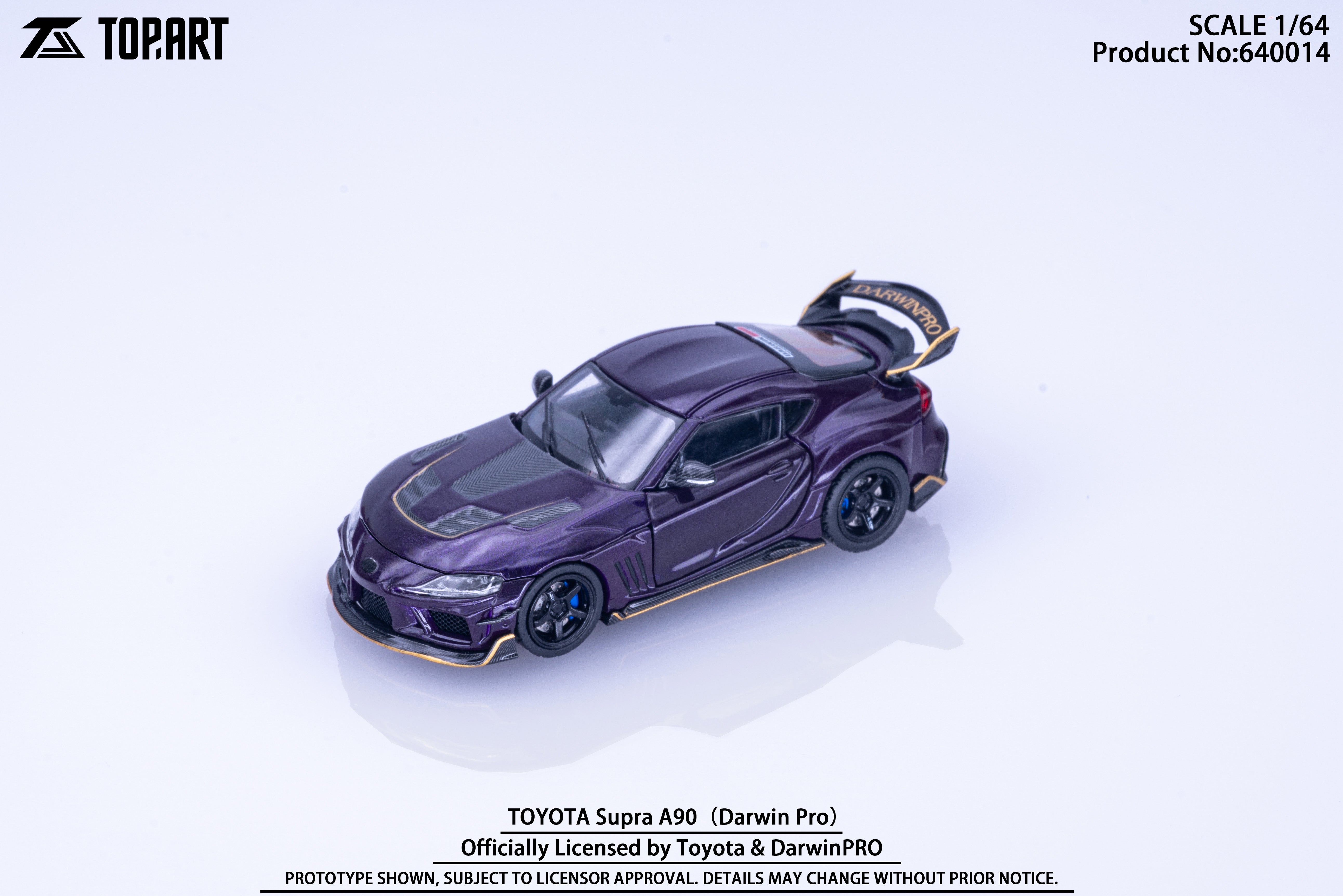 [TOP ART] 1:64 Toyota Supra A90 DarwinPRO Widebody Purple - Toy Space Diecast Online Store Singapore