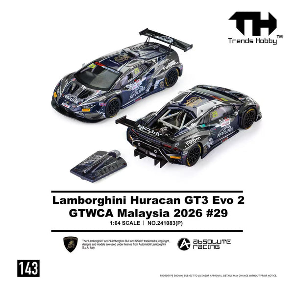 [TRENDS HOBBY] Lamborghini Huracan GT3 EVO2 GTWCA Malaysia 2026 #29