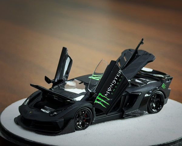 [PGM] 1:64 LP700 GT Evo Black Monster Luxury (Round Base)