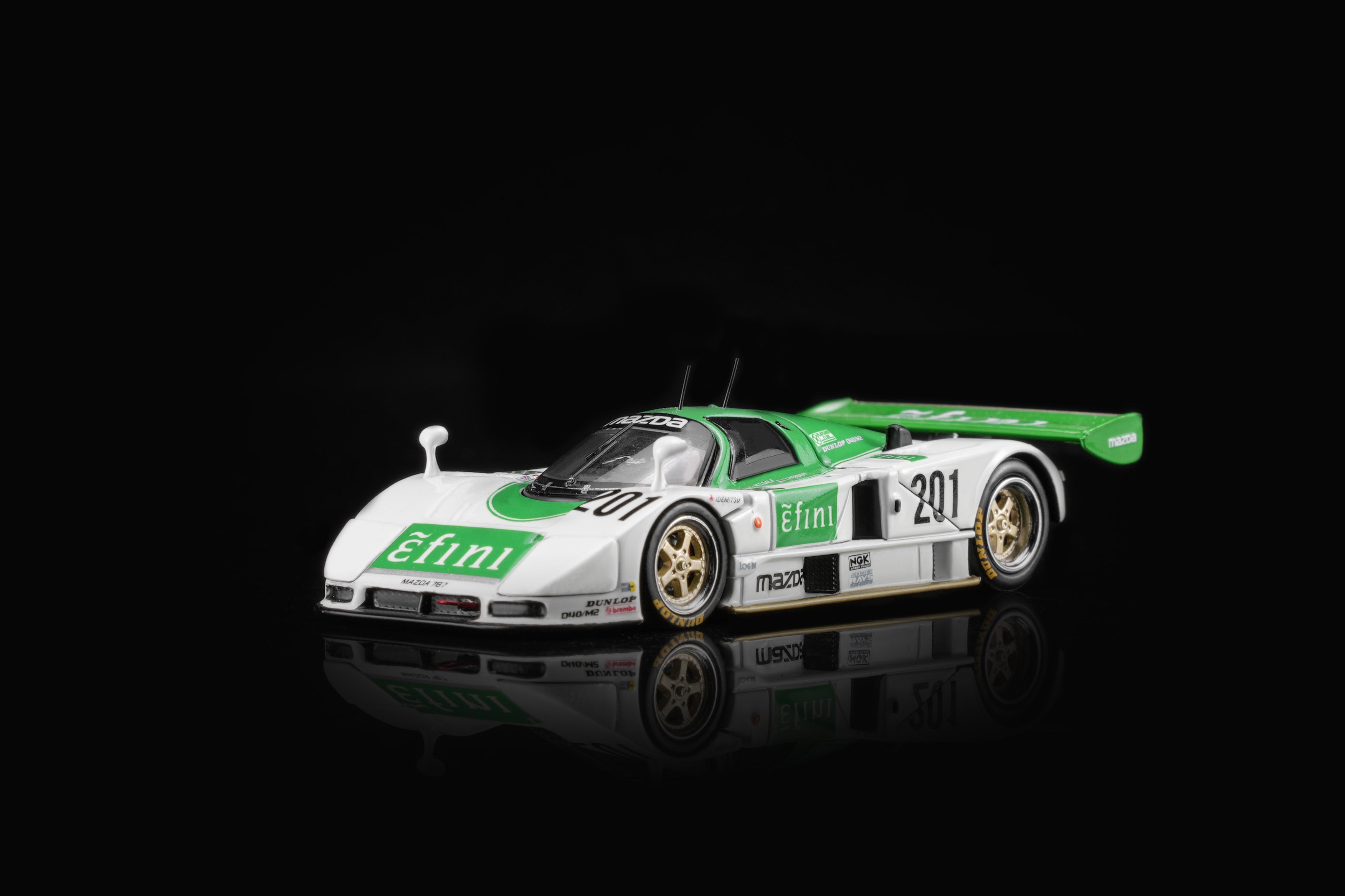 [MOTORHELIX] 1:64 Mazda 787B White/Green #201