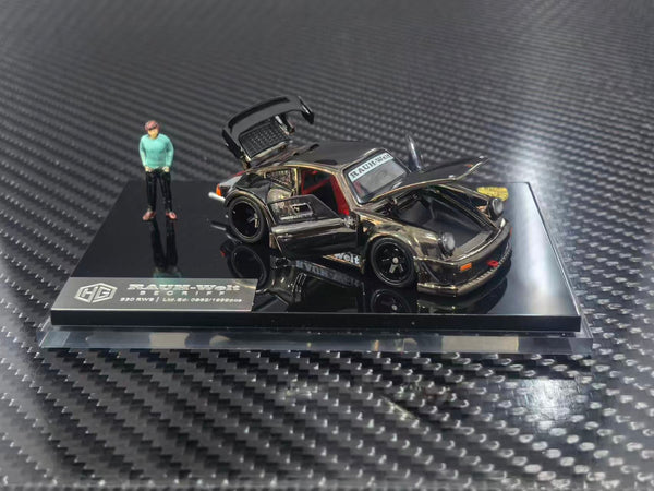 [HG] 1:64 RWB930 Chrome Gun Metal With Figurine