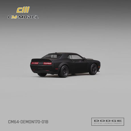 [CM MODEL] 1:64 Dodge Demon 170 Matte Black - Toy Space Diecast Online Store Singapore