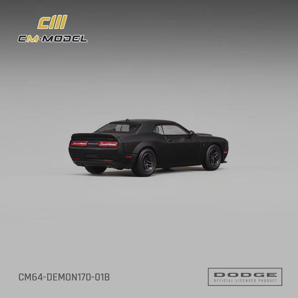 [CM MODEL] 1:64 Dodge Demon 170 Matte Black - Toy Space Diecast Online Store Singapore