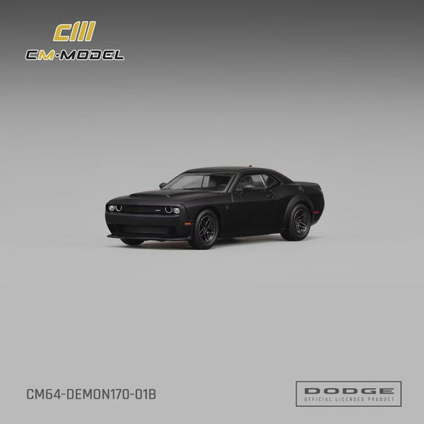 [CM MODEL] 1:64 Dodge Demon 170 Matte Black - Toy Space Diecast Online Store Singapore