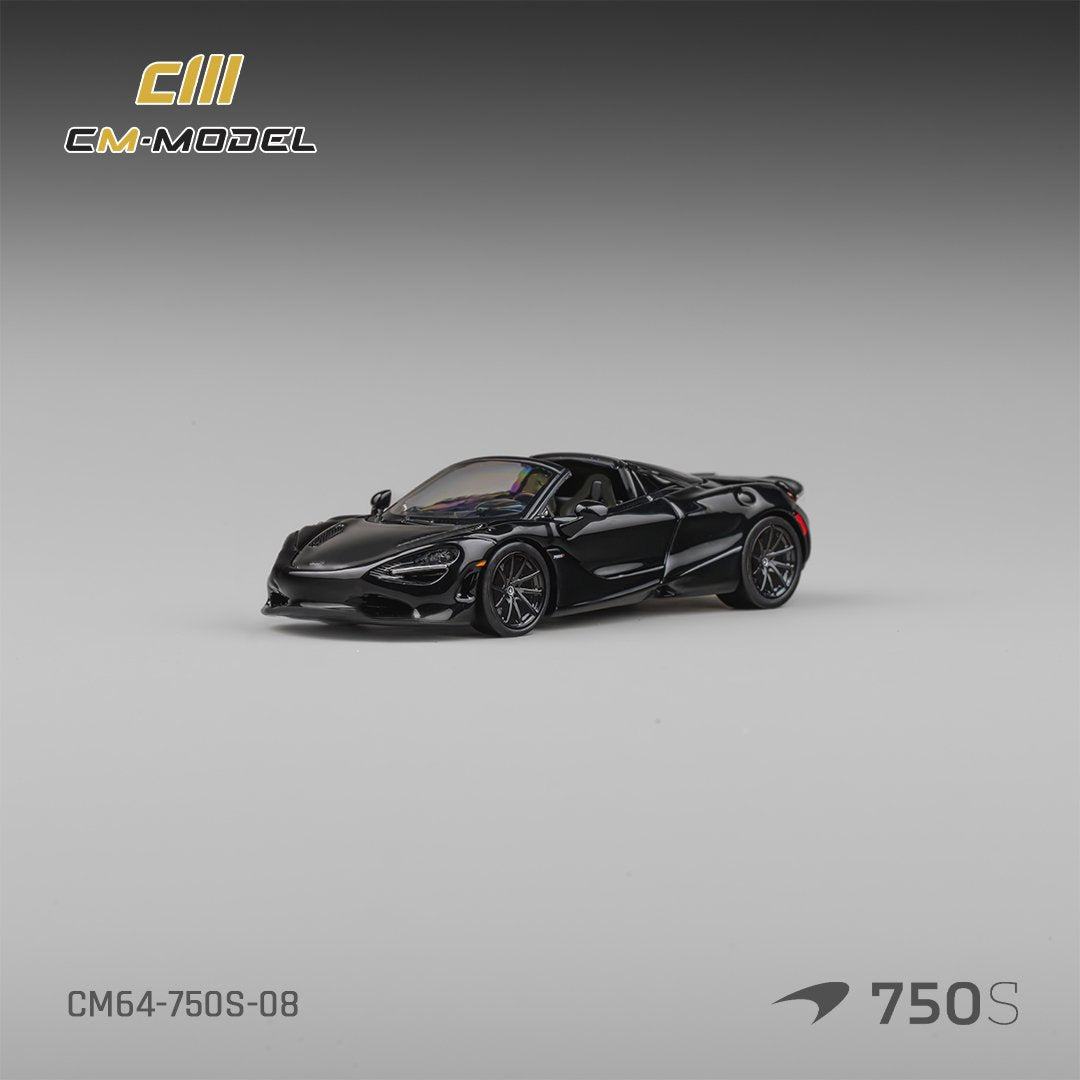 [CM MODEL] 1:64 Mclaren 750S Spider Onyx Black - Toy Space Diecast Online Store Singapore