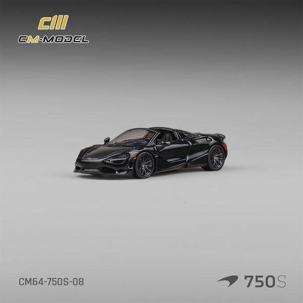 [CM MODEL] 1:64 Mclaren 750S Spider Onyx Black - Toy Space Diecast Online Store Singapore
