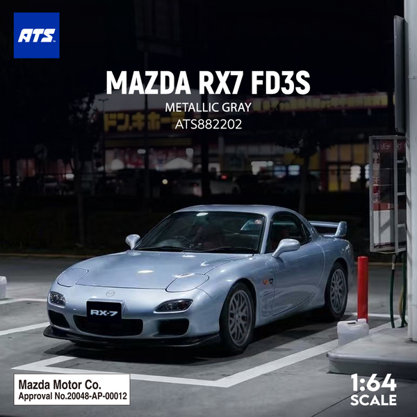 [ATS CAR MODEL] 1:64 Mazda RX7 FD3S Metallic Gray