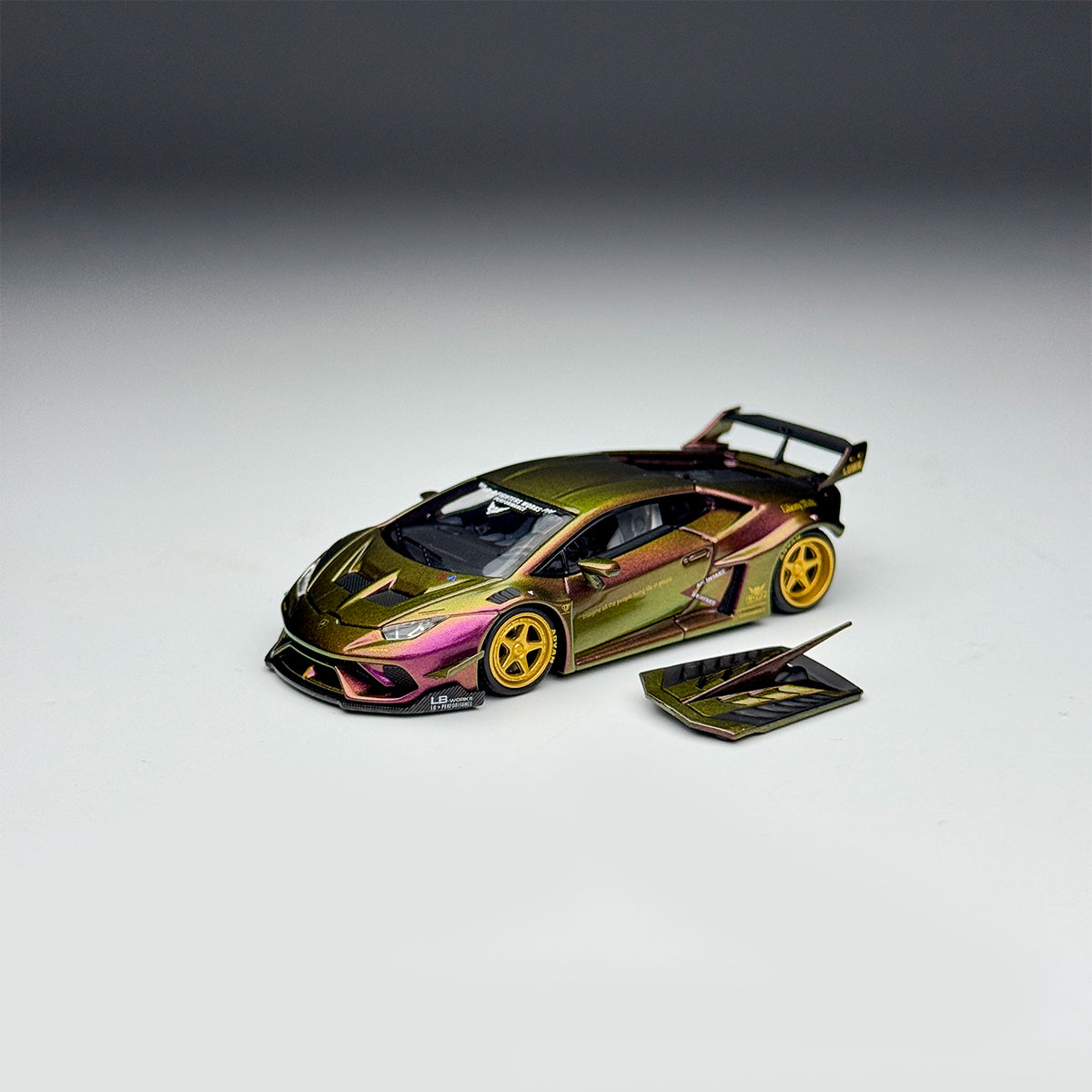[KING MODEL] 1:64 LB Huracan GT Yellow & Purple Gold (Set of 2)