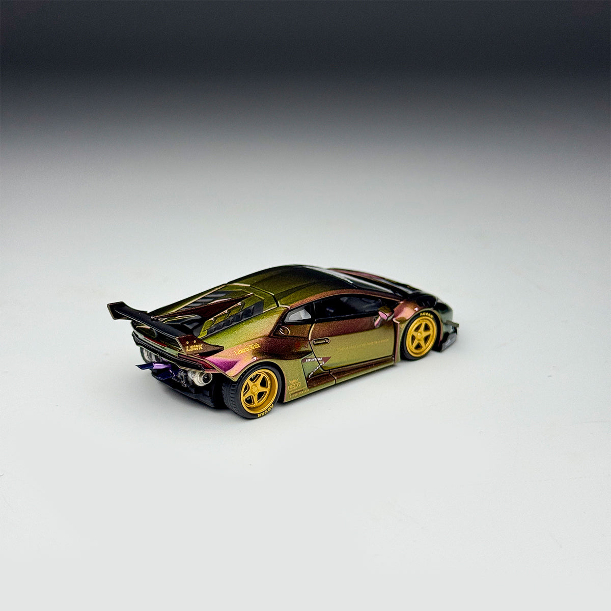 [KING MODEL] 1:64 LB Huracan GT Yellow & Purple Gold (Set of 2)