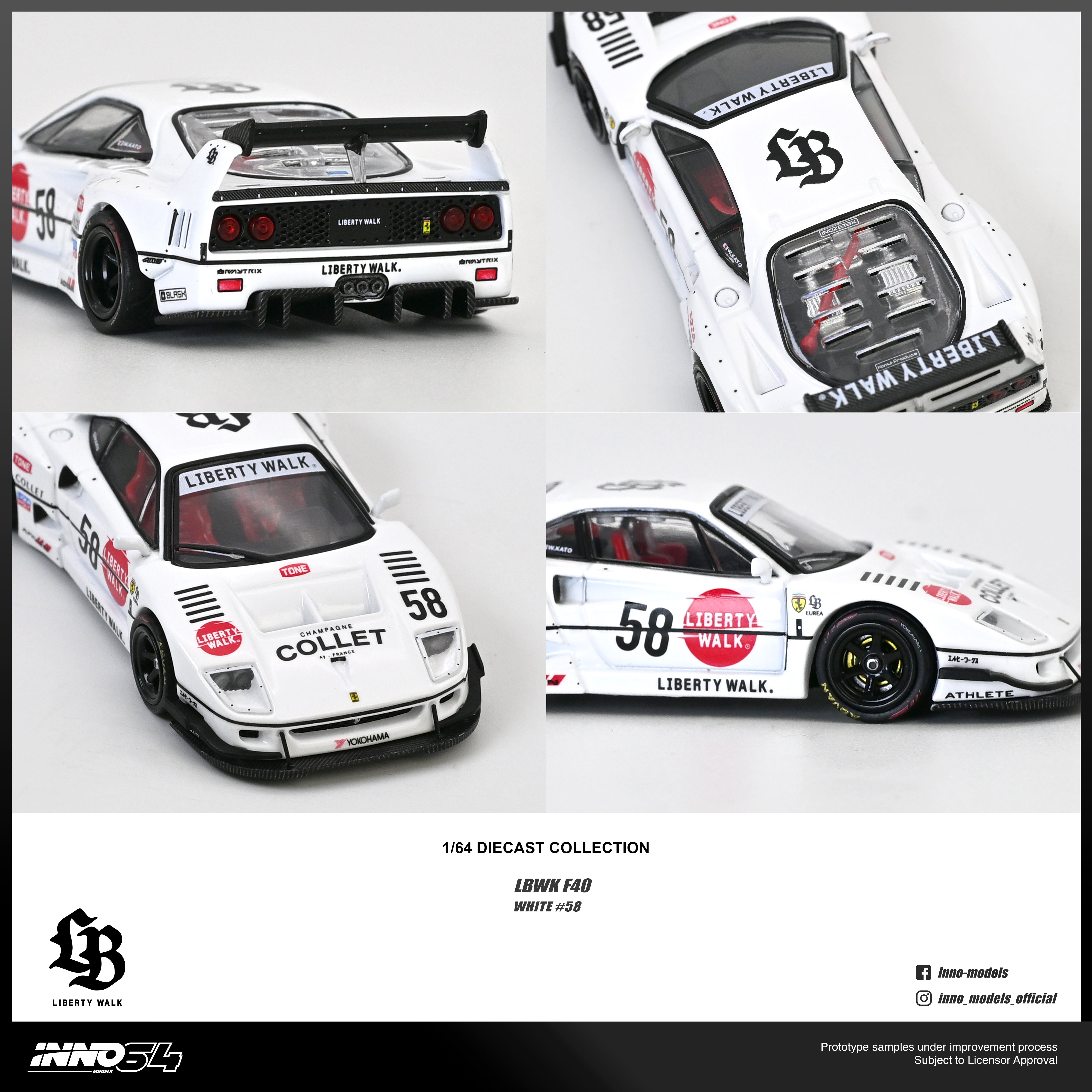 [INNO64] LBWK F40 Collet - Toy Space Diecast Online Store Singapore