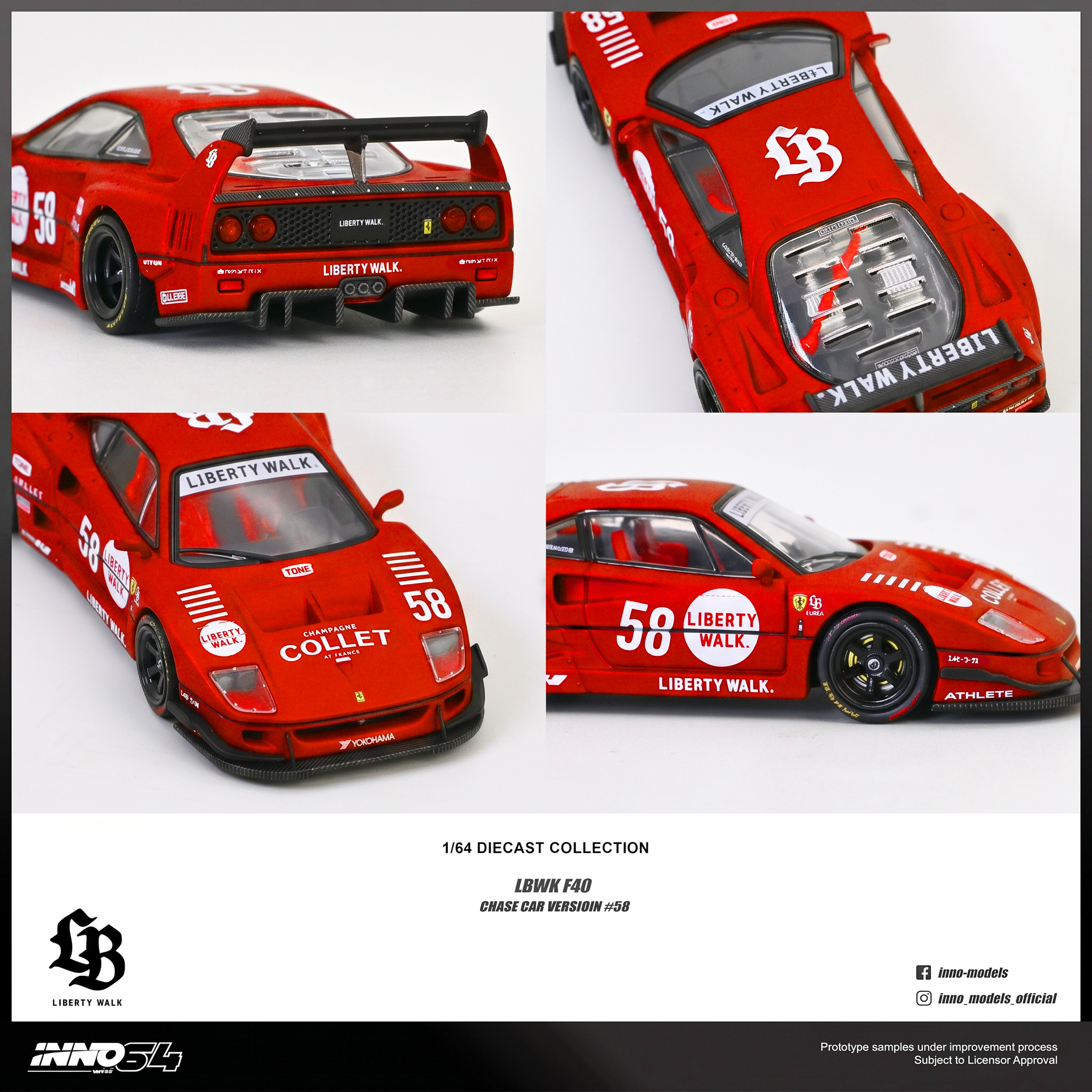 [INNO64] LBWK F40 Collet - Toy Space Diecast Online Store Singapore
