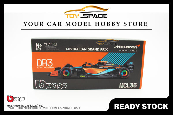 Bburago 1:43 McLaren F1 MCL36 (2022) #3 Daniel Riccardo