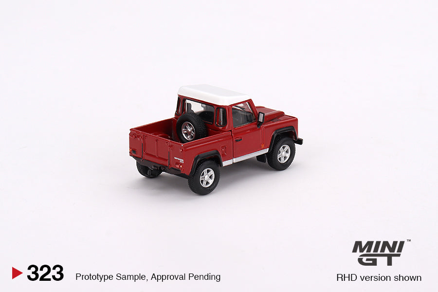 Mini GT Land Rover Defender 90 Pickup Masai Red (RHD)