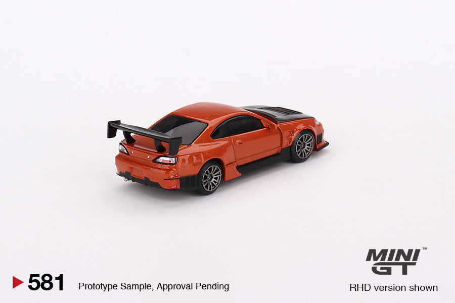 Mini GT Nissan Silvia S15 D-MAX Metallic Orange (RHD)