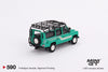 Mini GT Land Rover Defender 110 1985 County Station Wagon Trident Green (RHD)