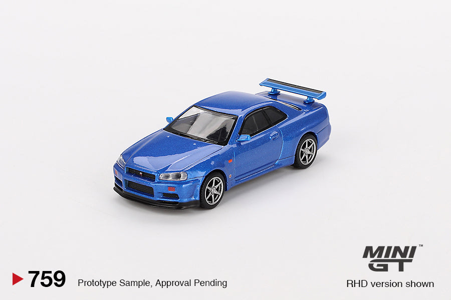 [MINI GT] Nissan Skyline GT-R (R34) V-Spec Bayside Blue