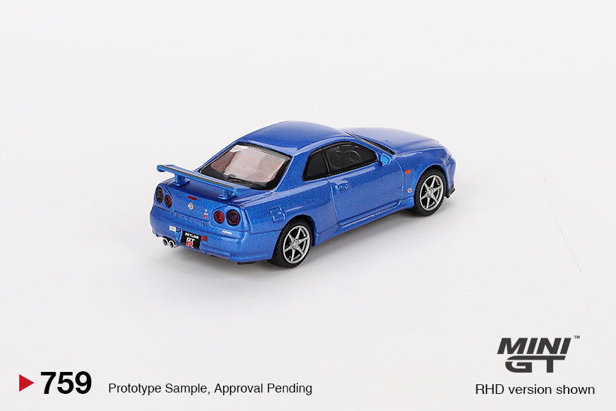 [MINI GT] Nissan Skyline GT-R (R34) V-Spec Bayside Blue