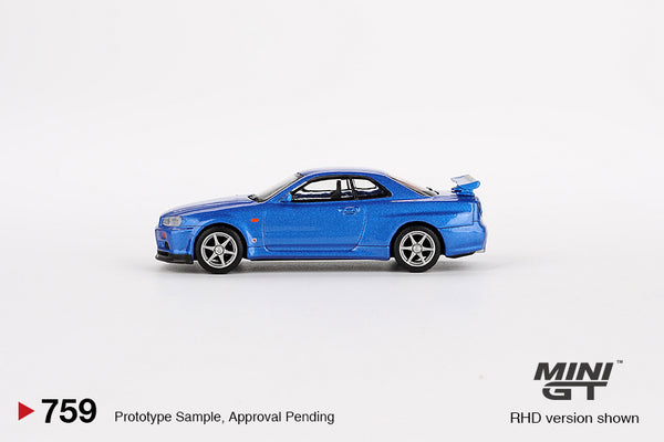 [MINI GT] Nissan Skyline GT-R (R34) V-Spec Bayside Blue