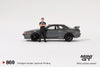 [MINI GT] Nissan Skyline GT-R (R32) Nismo Gunmetal W/ Matsuda Figure Tsugio Matsuda Collection