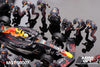 Mini GT Oracle Red Bull Racing RB18 #1 Max Verstappen 2022 Abu Dhabi GP Pit Crew Set Limited Edition 5000 Sets [MGTS0007]
