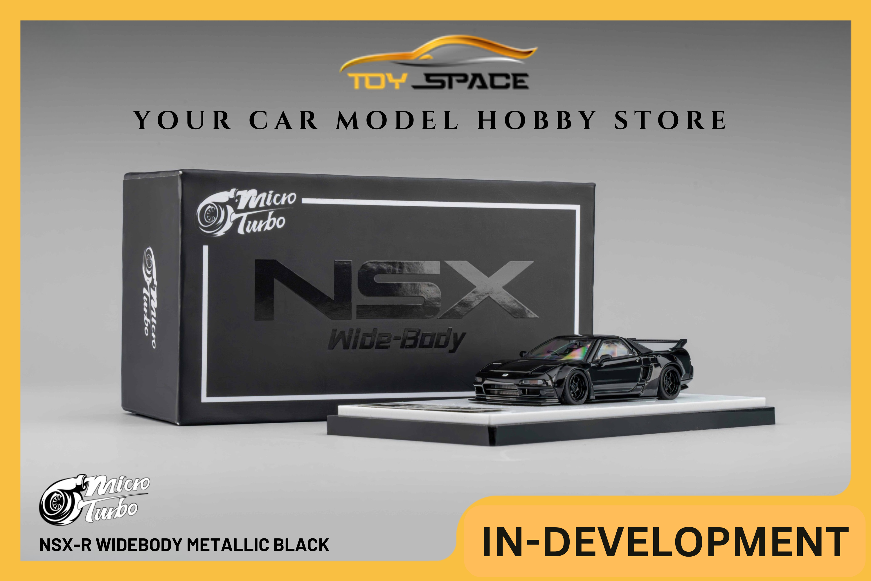 [MICRO TURBO] 1:64 NSX-R Widebody Metallic Black