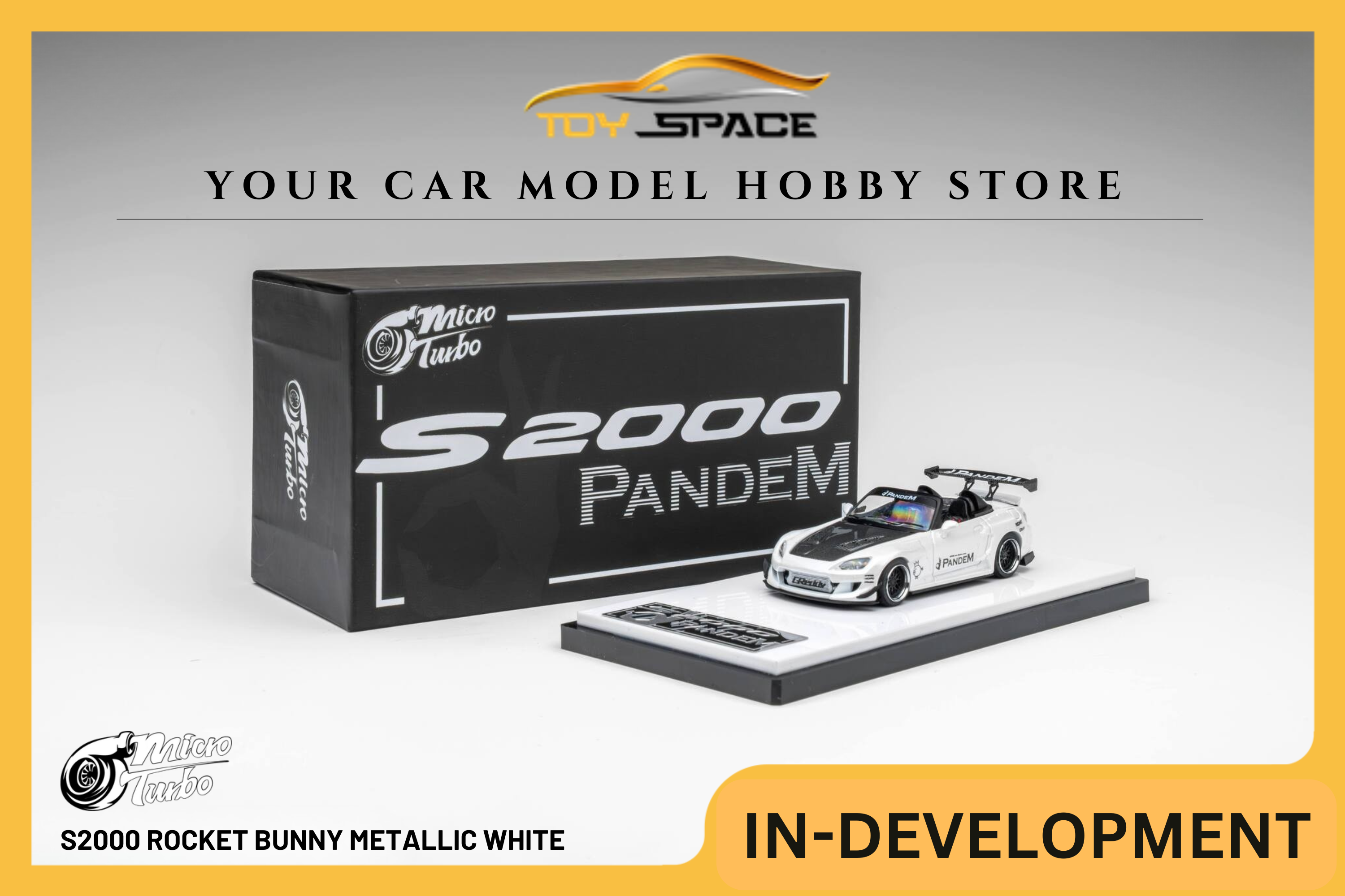 [MICRO TURBO] 1:64 S2000 Rocket Bunny Metallic White