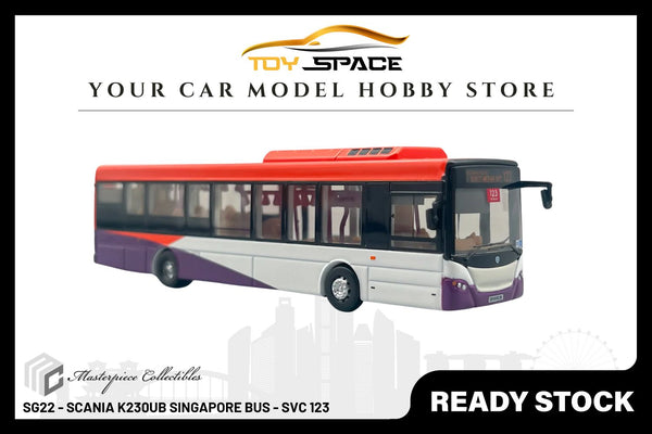 [MASTERPIECE] SG22 Diecast- SCANIA K230UB Singapore Bus (Svc 123)