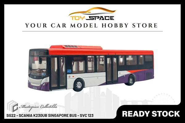 [MASTERPIECE] SG22 Diecast- SCANIA K230UB Singapore Bus (Svc 123)