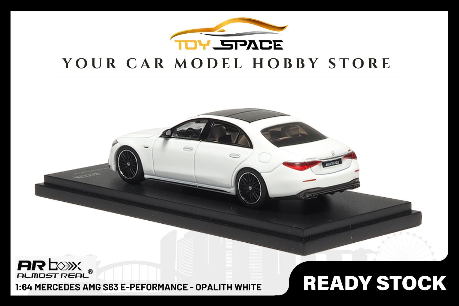 [ARBOX] 1:64 AMG S 63 E Performance 2023 Opalith White Bright