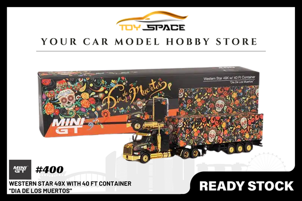 [MINI GT] Western Star 49X With 40 Ft Container "Dia De Los Muertos"